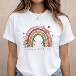 Camiseta Anuncio de Bebé Arcoíris Revelación de Embarazo