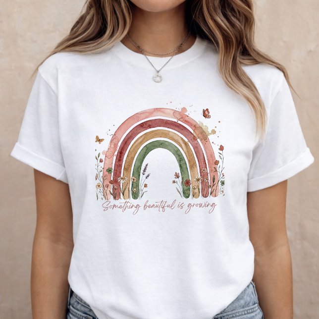 Camiseta Anuncio de Bebé Arcoíris Revelación de Embarazo (Subido por el creador)