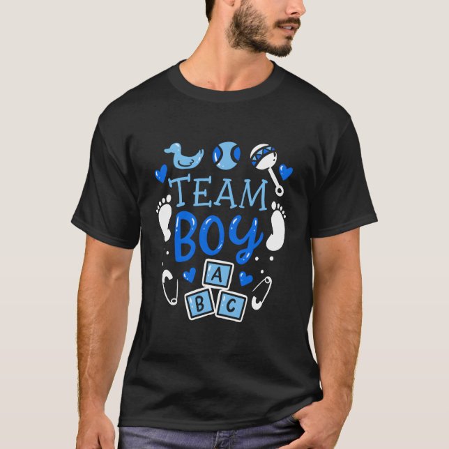 Camiseta Anuncio de bebé azul Py K Py (Anverso)