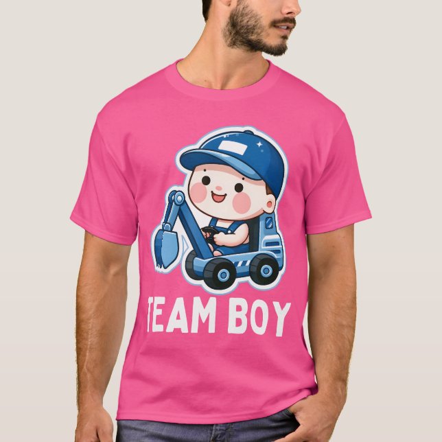 Camiseta Anuncio de bebé de Fiesta azul revelador de género (Anverso)