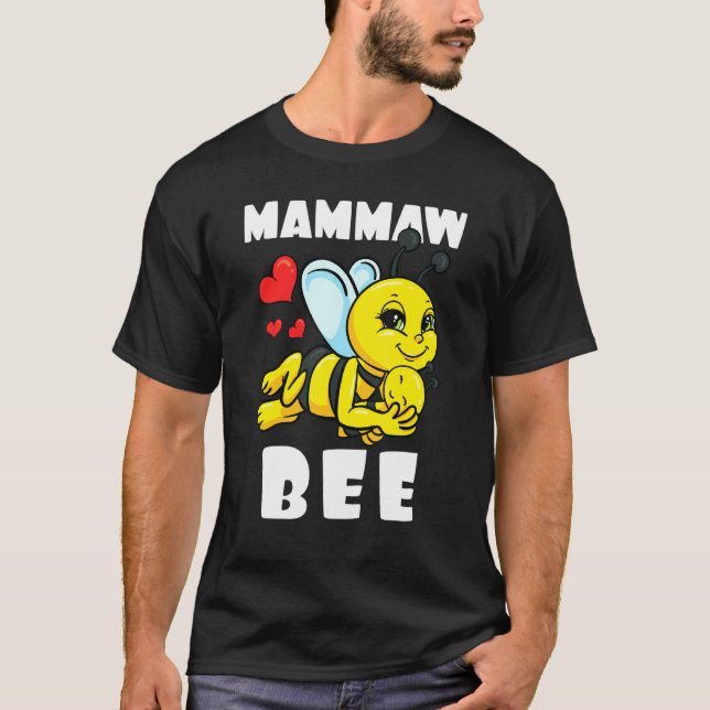 Camiseta Anuncio de bebé de la familia Mammaw Bee Mateo (Anverso)