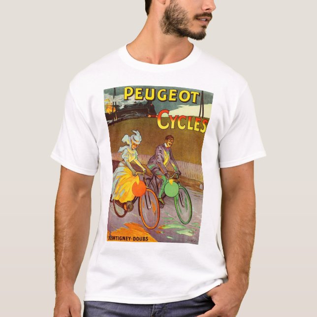 Camiseta anuncio de bicicletas Peugeot de 1900 (Anverso)