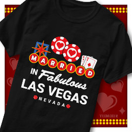 Camiseta Anuncio de Boda en Las Vegas Pareja Casada