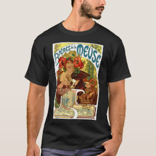 Camiseta Anuncio de cerveza de estilo Art Nouveau de Alphon