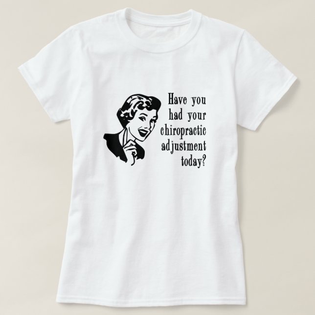 Camiseta Anuncio de chíro de aspecto vintage (Diseño del anverso)