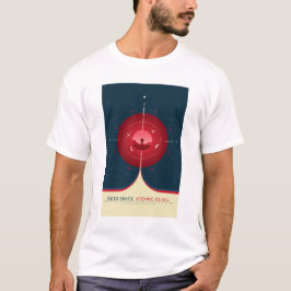 Camiseta Anuncio de ciencia ficción, reloj atómico rojo, es