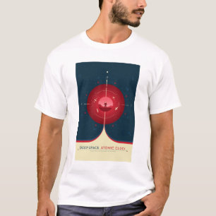 Camiseta Anuncio de ciencia ficción, reloj atómico rojo, es