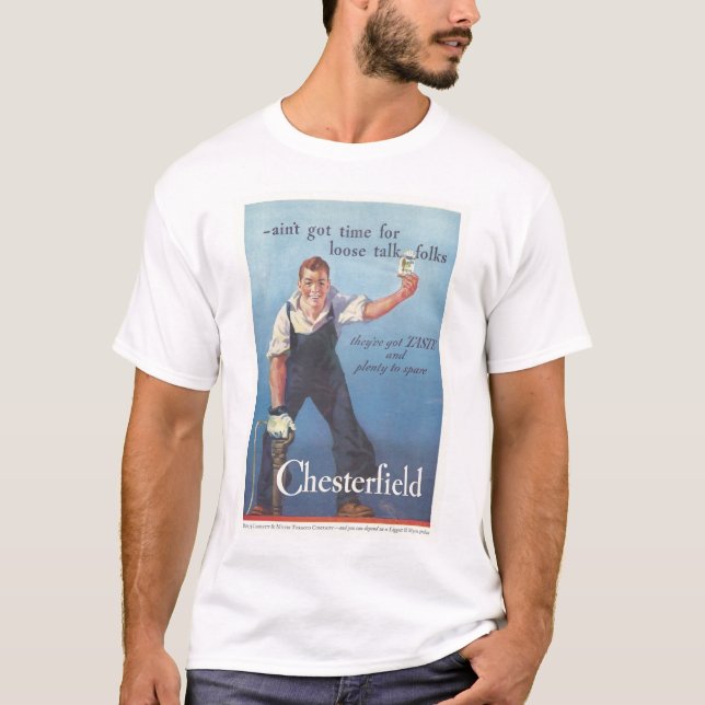 Camiseta Anuncio de cigarrillos de Chesterfield de época (Anverso)