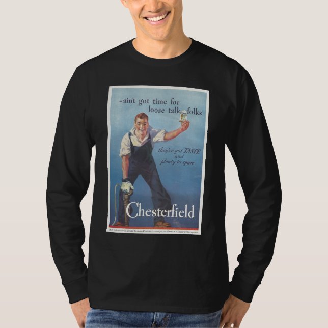 Camiseta Anuncio de cigarrillos de Chesterfield de época (Anverso)