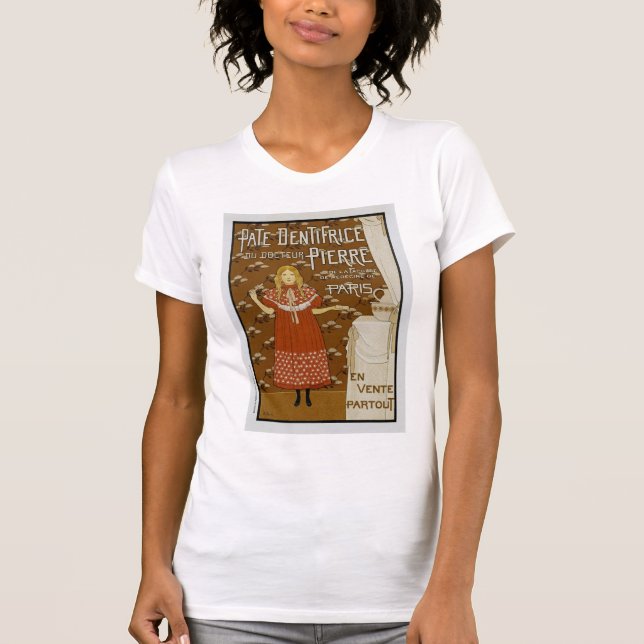 Camiseta Anuncio de dentífrico Art Nouveau francés (Anverso)