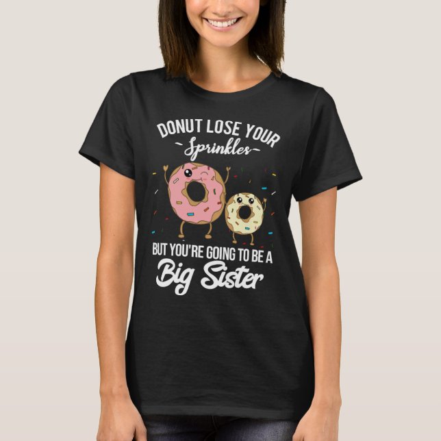Camiseta Anuncio de embarazo a una hermana mayor (Anverso)