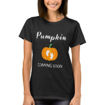 Anuncio de embarazo de calabaza llegando Halloween