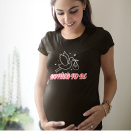 Camiseta Anuncio de Embarazo de Cigüeña Futura Mamá