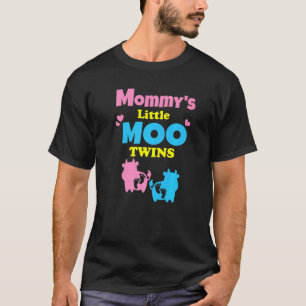 Camiseta Anuncio de embarazo de gemelos de vaca para mujere