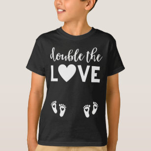 Camiseta Anuncio de embarazo de gemelos del día de San Vale
