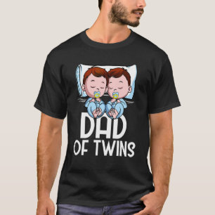 Camiseta Anuncio de embarazo de gemelos niños del padre de 