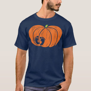 Camiseta Anuncio de embarazo de Halloween con calabaza para