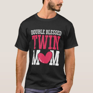 Camiseta Anuncio de embarazo de madre gemela gemela