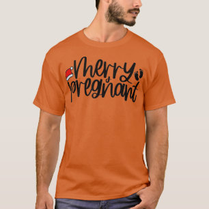 Camiseta Anuncio De Embarazo De Navidades Embarazadas Y Con