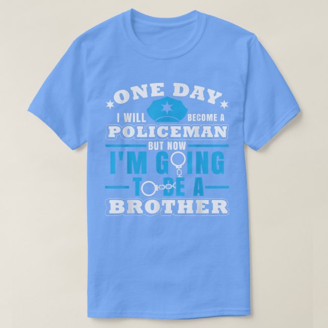 Camiseta Anuncio de embarazo de oficial de policía hermano  (Diseño del anverso)