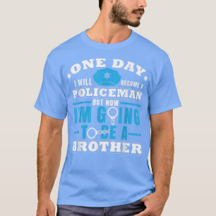 Camiseta Anuncio de embarazo de oficial de policía hermano