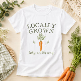 Camiseta Anuncio de Embarazo de Zanahoria para Bebé Cultiva