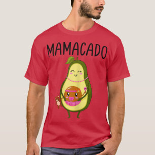 Camiseta Anuncio de embarazo en Mamacado aguacate