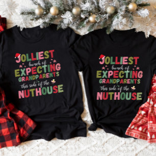 Camiseta Anuncio de Embarazo en Navidad para Abuelos 