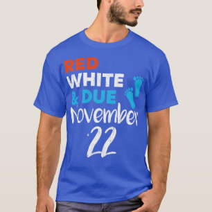 Camiseta Anuncio de embarazo en Noviembre de 2022 de blanco