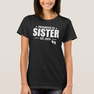 Camiseta Anuncio De Embarazo Gracioso Promovido A Hermana 2