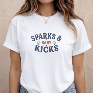 Camiseta Anuncio de Embarazo Mamá para el 4 de Julio