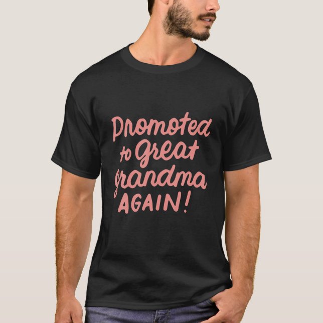 Camiseta Anuncio De Embarazo Promovido A La Gran Abuela (Anverso)