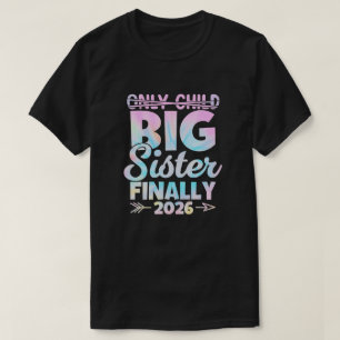 Camiseta Anuncio de embarazo único Pastel Big Sister 2026