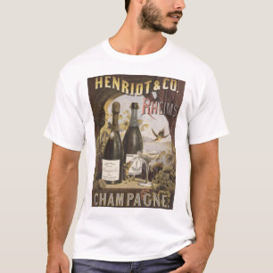 Camiseta Anuncio de época para Henriot & Co. Rheims Champag