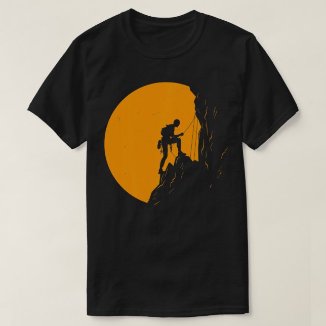 Camiseta Anuncio de escalada de rock de escalada de montaña (Diseño del anverso)