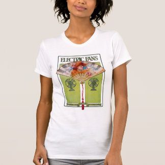 Camiseta Anuncio de fans eléctricos de Art Nouveau