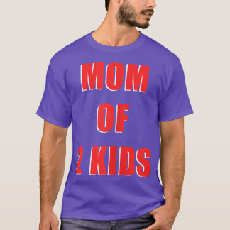 Camiseta Anuncio de género de madre de dos niños gemelos em