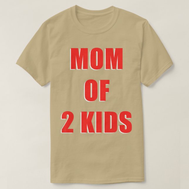Camiseta Anuncio de género de madre de dos niños gemelos em (Diseño del anverso)