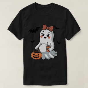 Camiseta Anuncio de Halloween de Fantasma Embarazada Mate