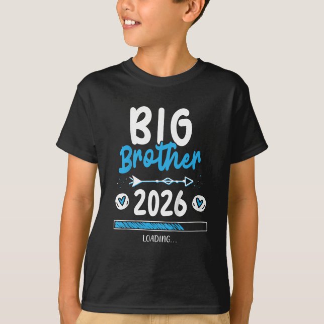 Camiseta Anuncio de hermano mayor 2026 cargando bebé  (Anverso)