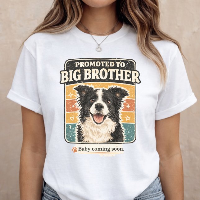 Camiseta Anuncio de Hermano Mayor Perro Revelación de Bebé (Subido por el creador)