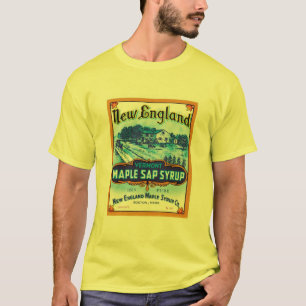 Camiseta Anuncio de jarabe de arce sap de Nueva Inglaterra