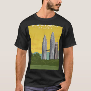 Camiseta anuncio de Kuala Lumpur Vintage Travel Poster