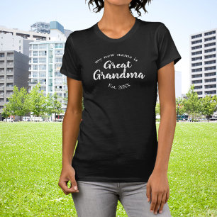 Camiseta Anuncio de la familia blanca del año de la bisabue