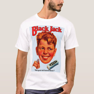 Camiseta anuncio de la goma de Black Jack de los años 20