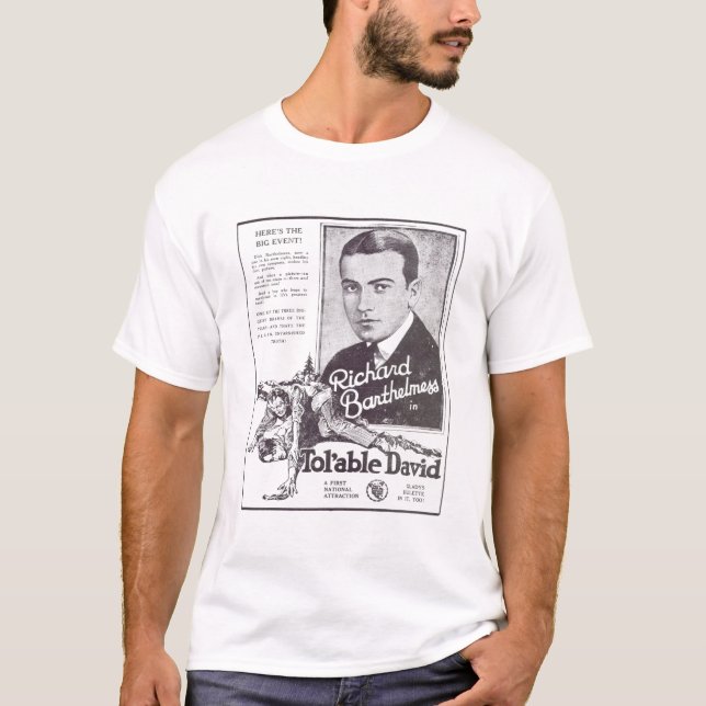 Camiseta Anuncio de la película muda de Richard Barthelmess (Anverso)