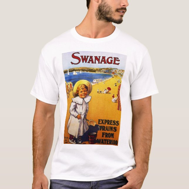 Camiseta Anuncio de la playa de Inglaterra Swanage del (Anverso)