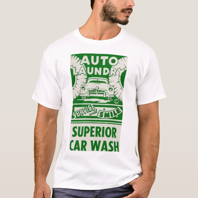 Camiseta Anuncio de lavado automático de coches de los años (Anverso)