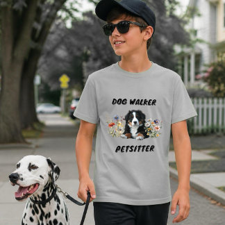 Camiseta Anuncio de mascotas de paseador de perros