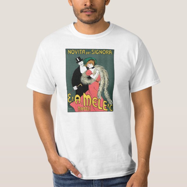 Camiseta Anuncio de moda de estilo Art Nouveau italiano (Anverso)